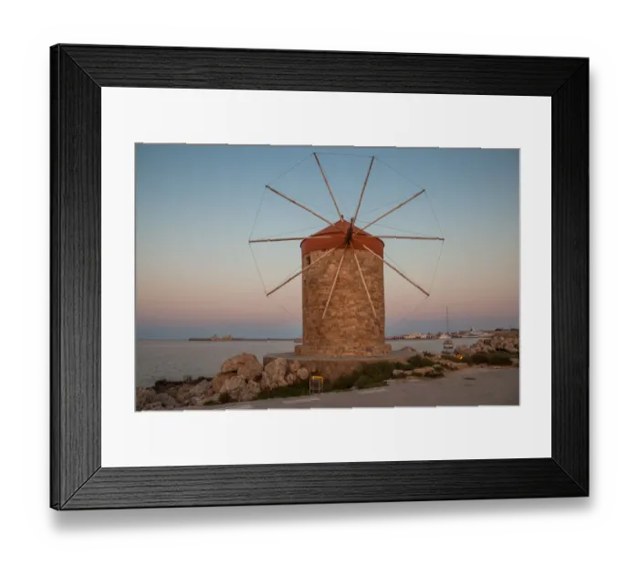 Framed Print : Rhodos Windmill Framed Print : Rhodos Windmill
