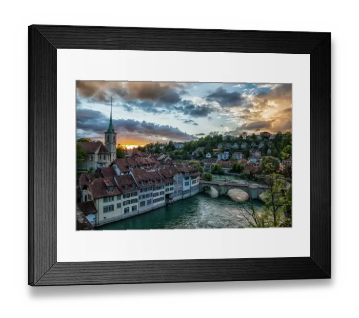 Framed Print : Bern Sunset Framed Print : Bern Sunset