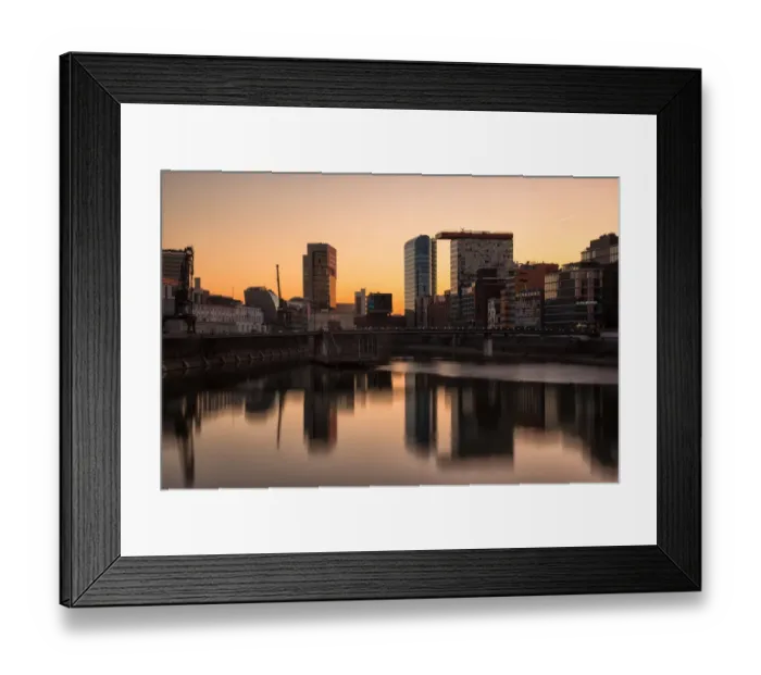 Framed Print : Sunset in Dusseldorf