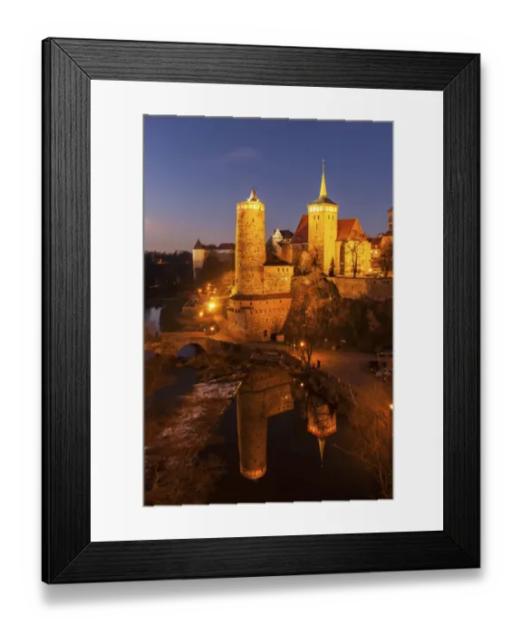 Framed Print : Panorama of Bautzen at evening Framed Print : Panorama of Bautzen at evening