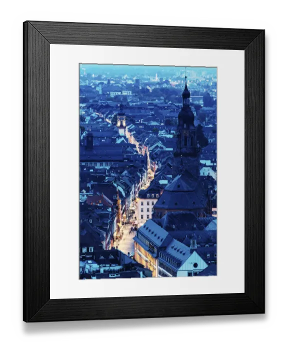 Framed Print : Aerial view of Heidelberg, Baden-Wurttemberg, Germany Framed Print : Aerial view of Heidelberg, Baden-Wurttemberg, Germany