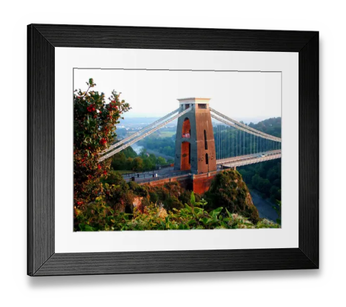 Framed Print : Clifton Suspension Bridge Overlooking the Avon Gorge Framed Print : Clifton Suspension Bridge Overlooking the Avon Gorge