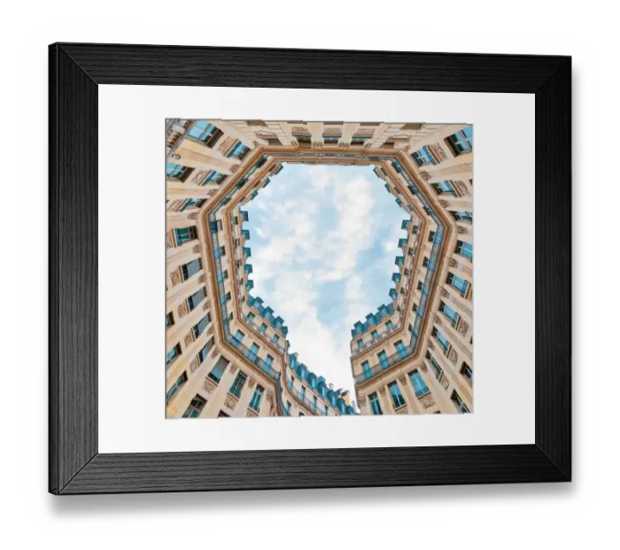 Framed Print : The Parisian buildings of Place Edouard VII, in France Framed Print : The Parisian buildings of Place Edouard VII, in France