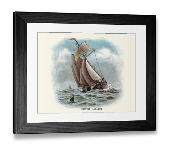Framed Print : Traditional Dutch Galiot Boat Framed Print : Traditional Dutch Galiot Boat