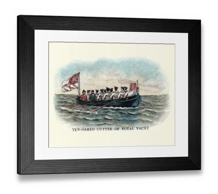 Framed Print : History of Ships - Ten-oared Cutter, 19th Century Framed Print : History of Ships - Ten-oared Cutter, 19th Century