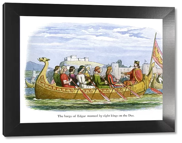 The Barge of Edgar manned by eight Kings
