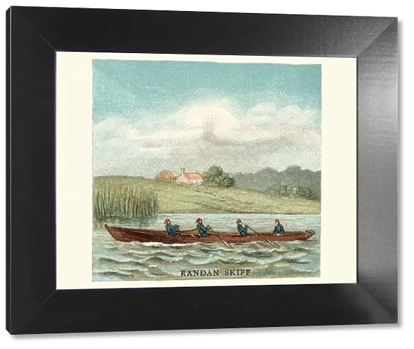 Randan skiff rowing boat, 19th Century