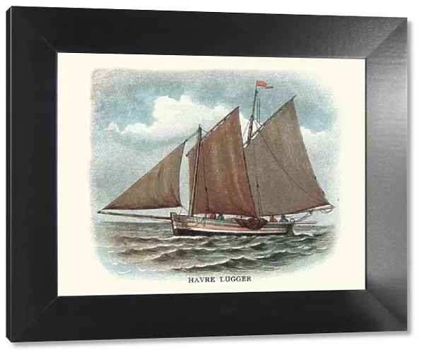 Havre Lugger traditional fishing boat, 19th Century