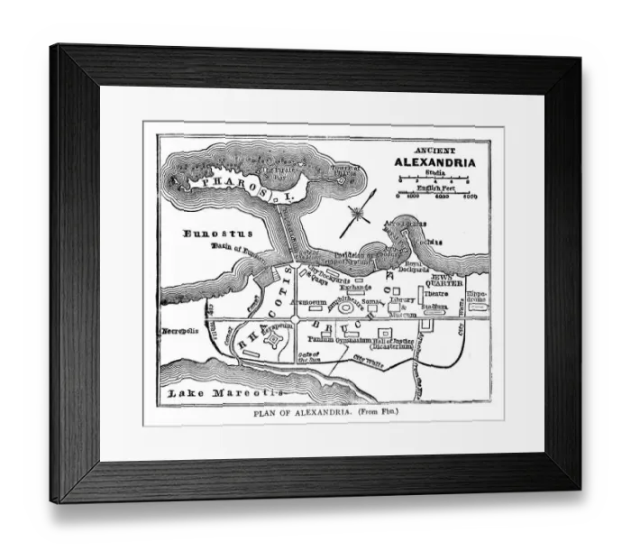 Framed Print : Plan of Alexandria Framed Print : Plan of Alexandria