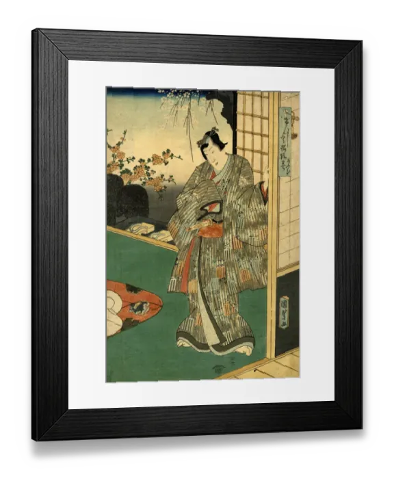 Framed Print : Traditional Japanese Woodblock print of Actor Framed Print : Traditional Japanese Woodblock print of Actor