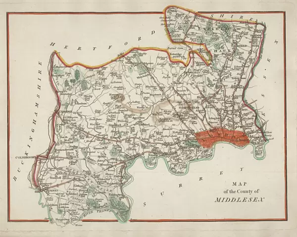 Antique Map of Middlesex