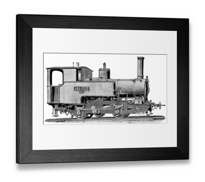Framed Print : narrow-gauge steam locomotive Framed Print : narrow-gauge steam locomotive