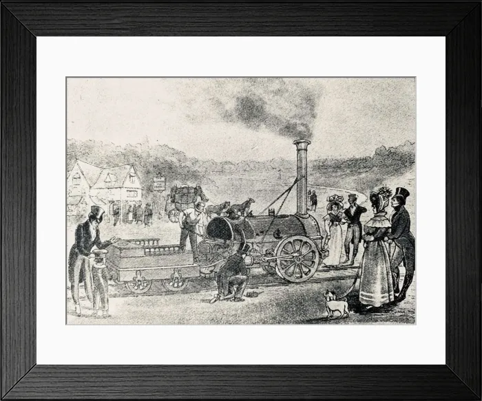 Framed Print : First train from Stockton to Darlington on 27 September 1825 Framed Print : First train from Stockton to Darlington on 27 September 1825