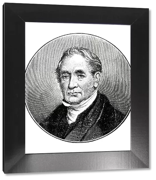 Portrait of Robert Stephenson, english inventor, 1803-1859