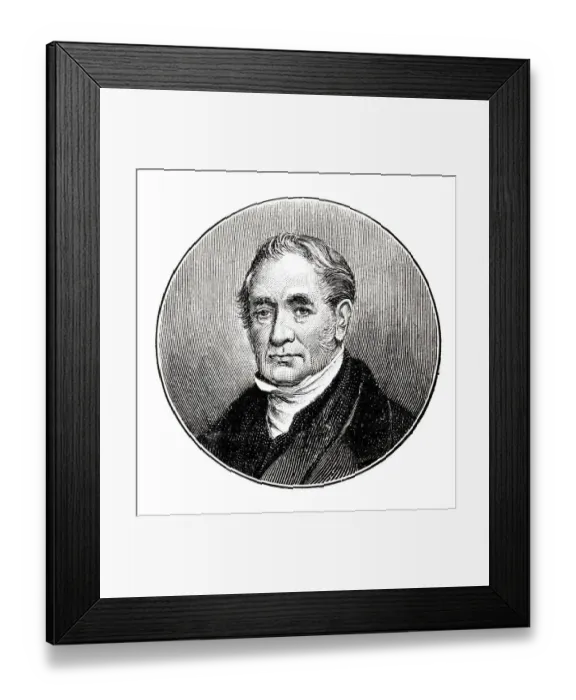 Framed Print : Portrait of Robert Stephenson, english inventor, 1803-1859 Framed Print : Portrait of Robert Stephenson, english inventor, 1803-1859