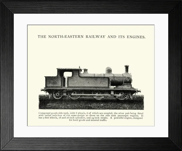 Framed Print : Compound goods side tank engine, 1892 Framed Print : Compound goods side tank engine, 1892