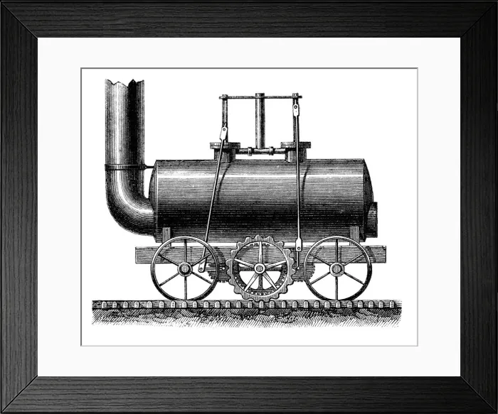 Framed Print : Steam train from Blenkinsop 1811 Framed Print : Steam train from Blenkinsop 1811