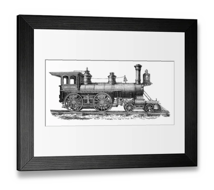 Framed Print : Old North American Locomotive Framed Print : Old North American Locomotive