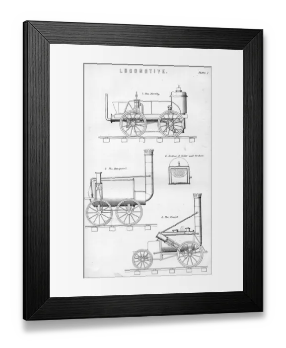 Framed Print : Early Steam trains Framed Print : Early Steam trains