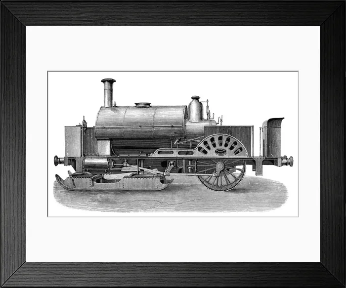 Framed Print : Steam engine sledge
