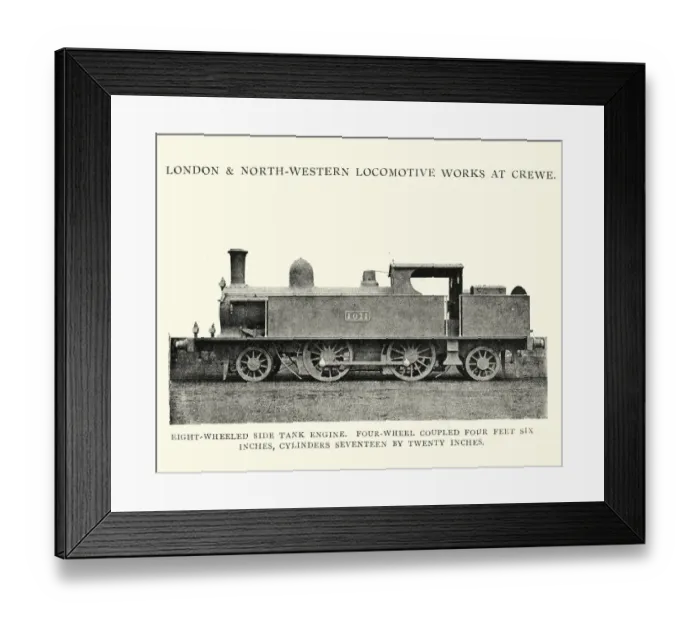 Framed Print : LNWR Eight wheeled side tank engine Framed Print : LNWR Eight wheeled side tank engine