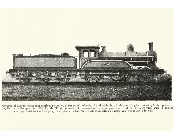 Victorian Compound express passenger train, 19th Cnetury