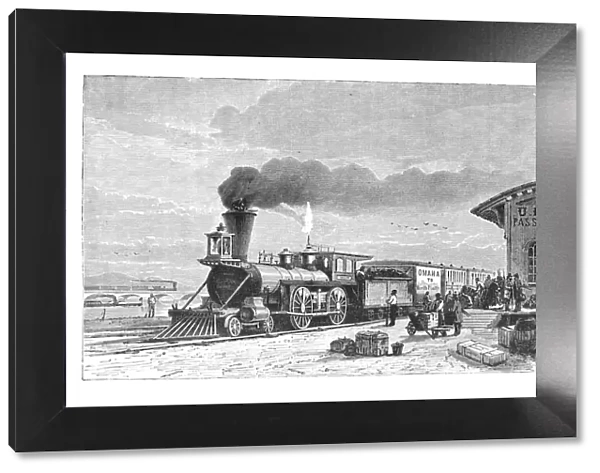 American steam train of the Union Pacific Railroad Company