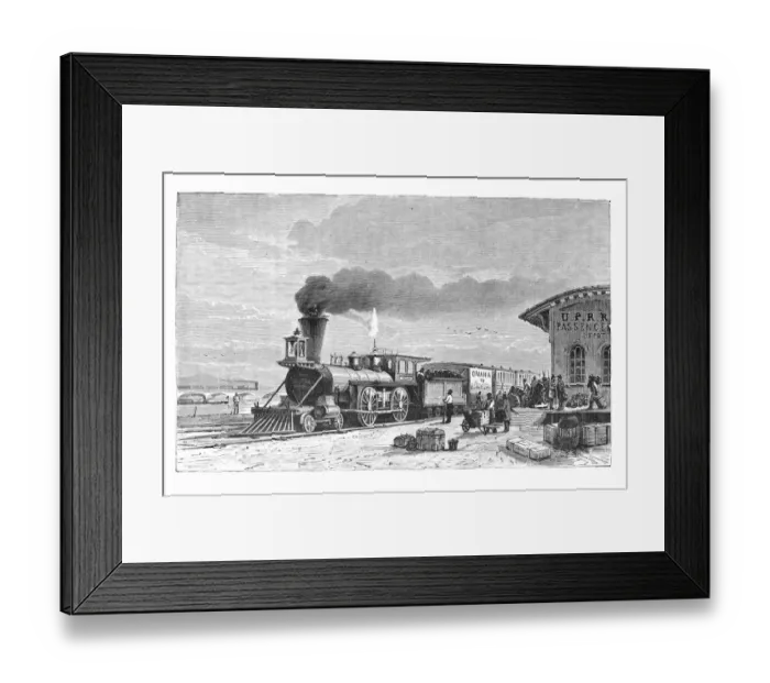 Framed Print : American steam train of the Union Pacific Railroad Company Framed Print : American steam train of the Union Pacific Railroad Company