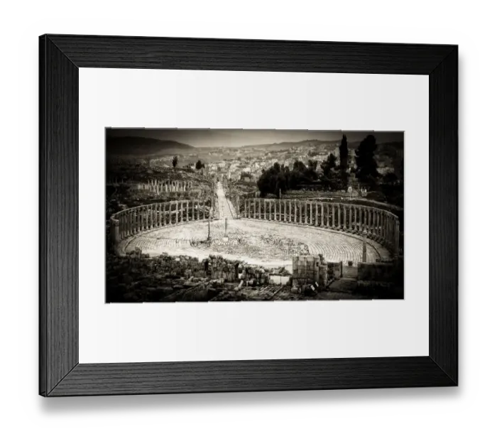 Framed Print : The Oval Forum in Jerash, Jordan