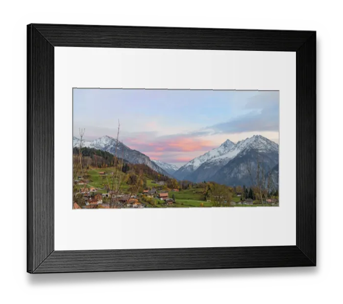 Framed Print : Sunset in Hasliberg Framed Print : Sunset in Hasliberg