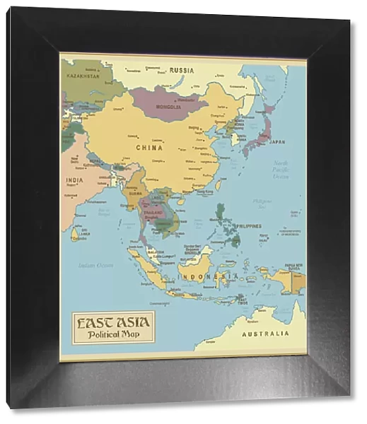 Vintage Map of East Asia