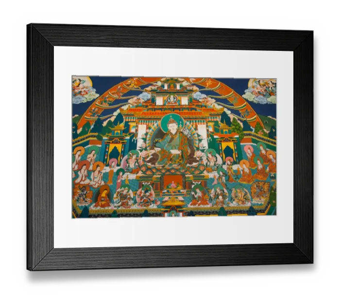 Framed Print : Bhutan, Trongsa. Vajrayana Buddhist painting in monastery Framed Print : Bhutan, Trongsa. Vajrayana Buddhist painting in monastery