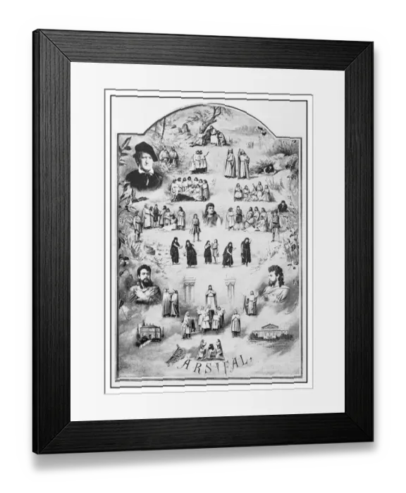 Framed Print : Antique illustration: Parsifal theatre play poster Framed Print : Antique illustration: Parsifal theatre play poster