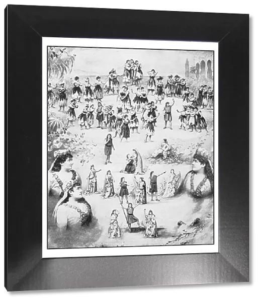 Antique illustration: Parsifal theatre play poster