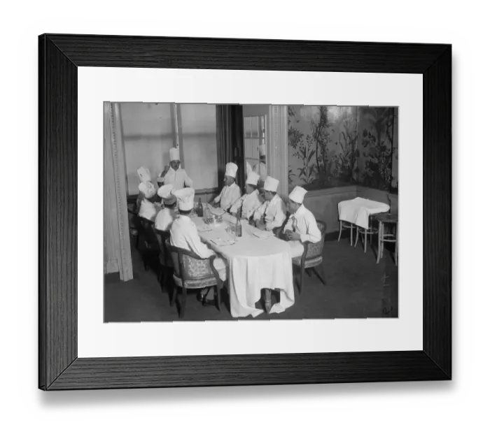 Framed Print : Savoy Chefs Dinner Time