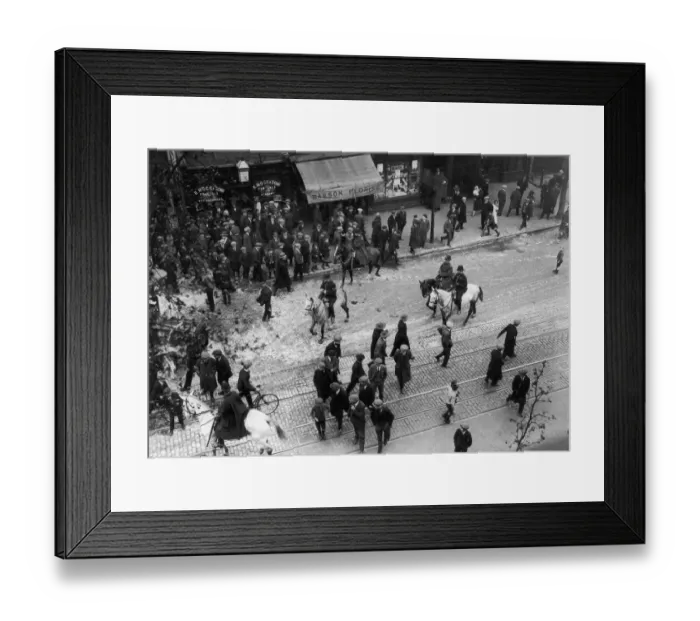 Framed Print : Police In Street Framed Print : Police In Street