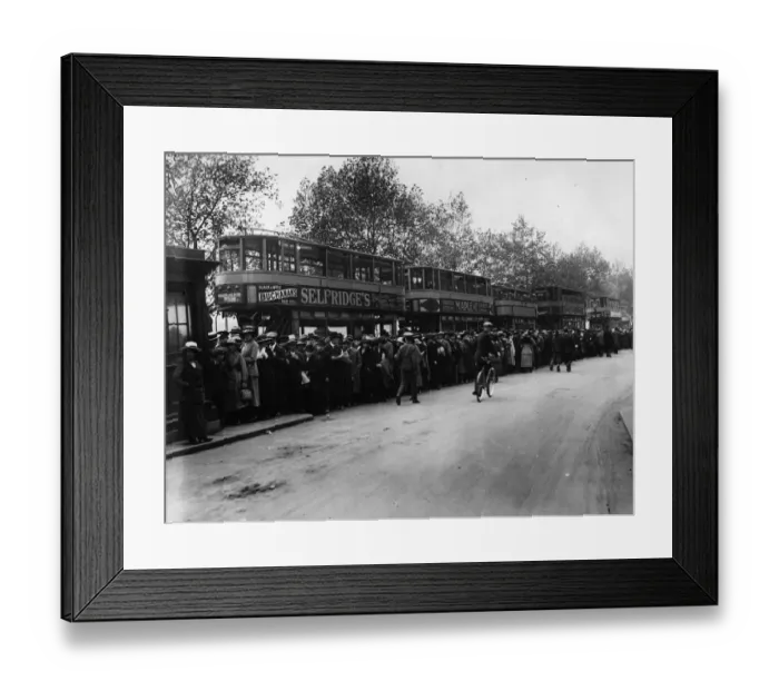 Framed Print : Tram Queues Framed Print : Tram Queues