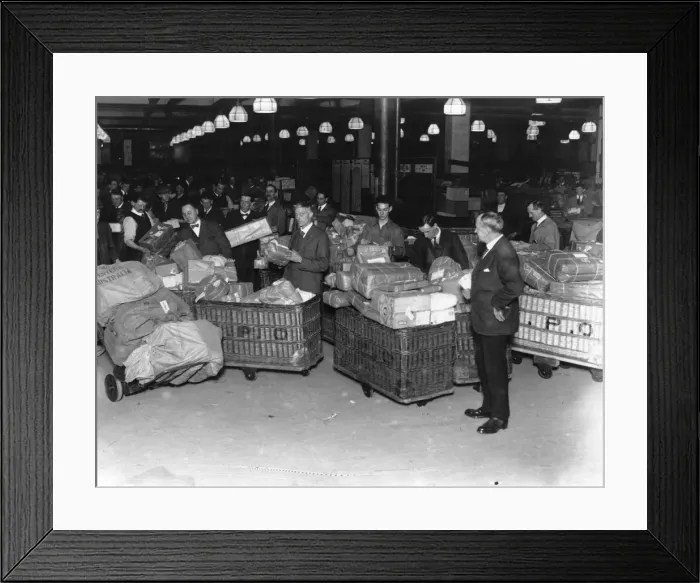 Framed Print : Sorting Mail Framed Print : Sorting Mail