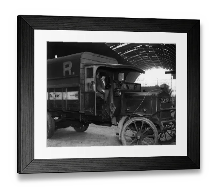 Framed Print : Lorry Strike Driver