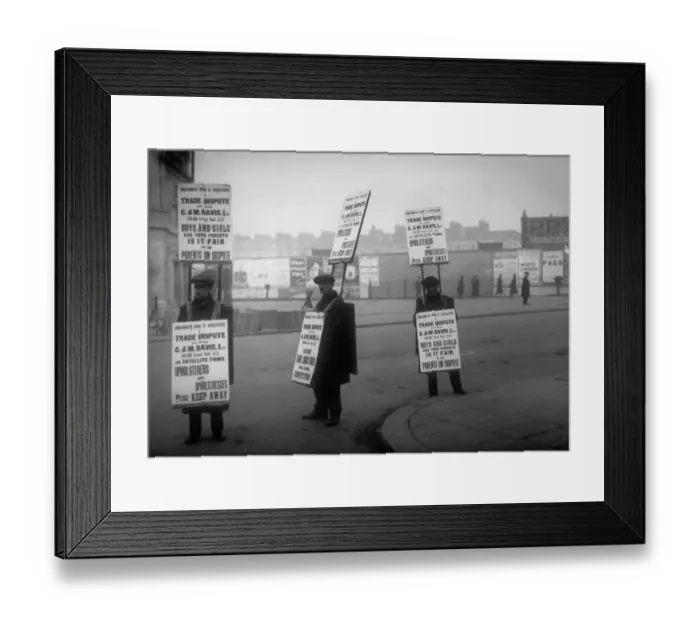 Framed Print : Sandwich Strikers Framed Print : Sandwich Strikers
