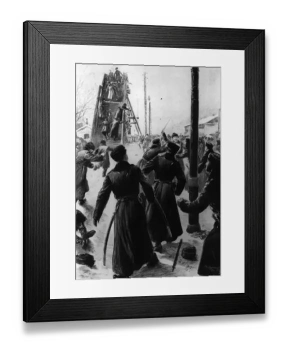 Framed Print : Dispersing Strikers Framed Print : Dispersing Strikers