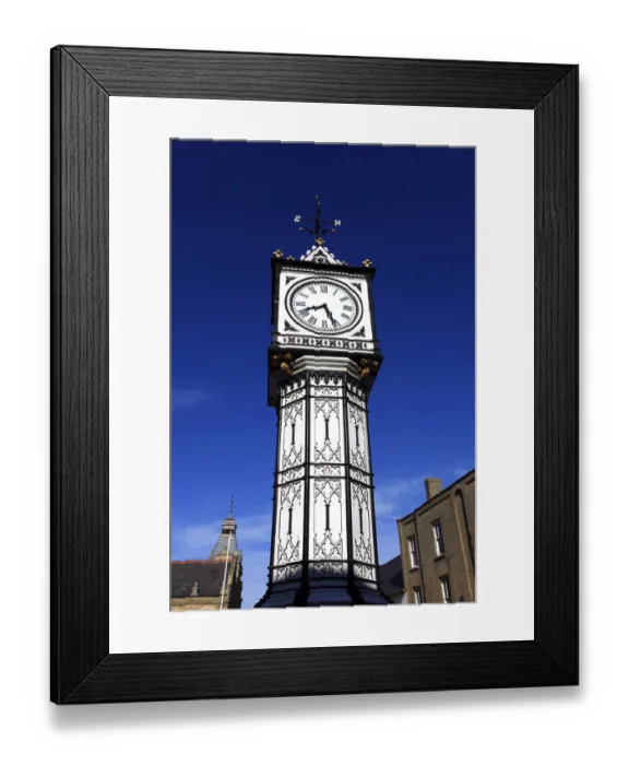 Framed Print : clock tower and square, Downham Market Norfolk Framed Print : clock tower and square, Downham Market Norfolk