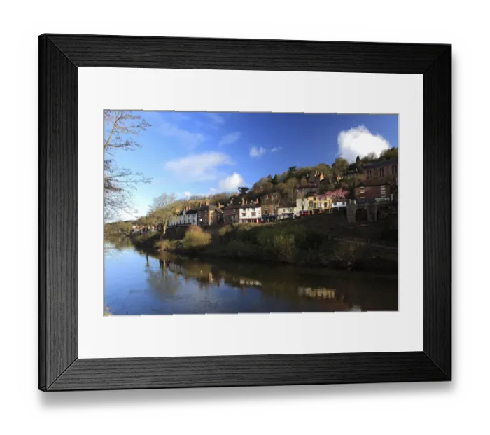 Framed Print : river Severn and Ironbridge town Framed Print : river Severn and Ironbridge town