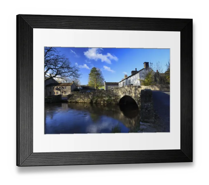Framed Print : Stone bridge over Malham Beck, Malham village Framed Print : Stone bridge over Malham Beck, Malham village