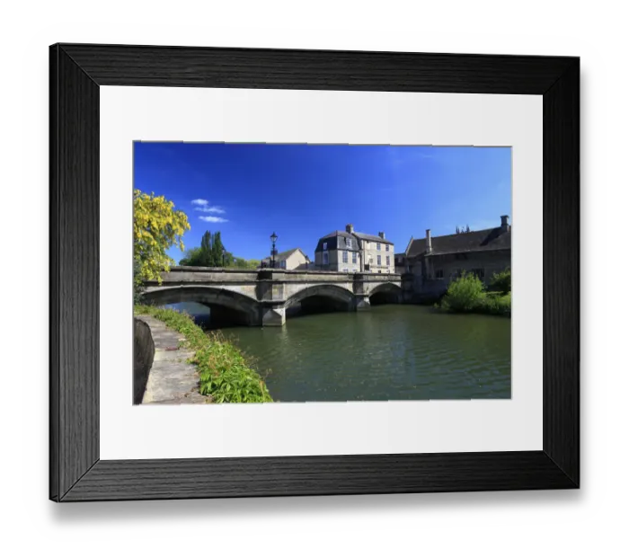 Framed Print : river Welland stone road bridge, Stamford Meadows Framed Print : river Welland stone road bridge, Stamford Meadows