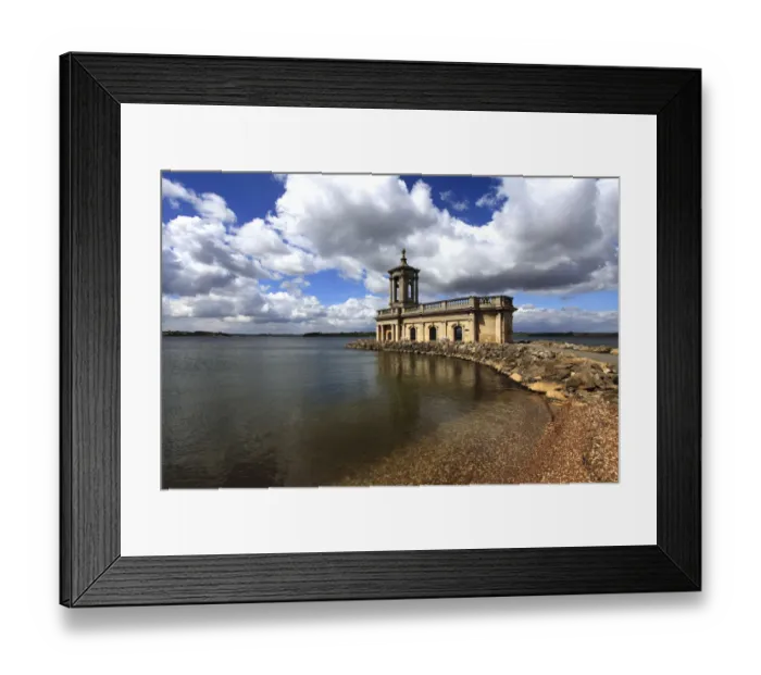 Framed Print : Summer day, Normanton church, Rutland Water Framed Print : Summer day, Normanton church, Rutland Water