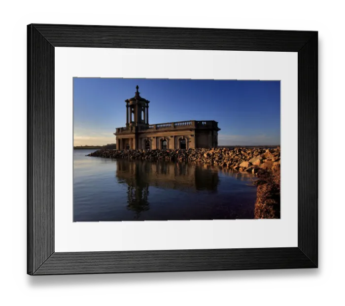 Framed Print : Sunset over Normanton church, Rutland Water Framed Print : Sunset over Normanton church, Rutland Water