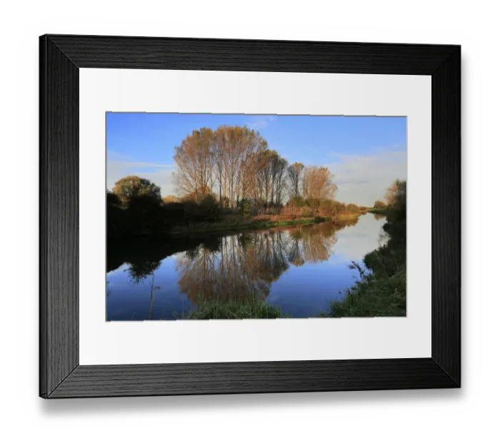 Framed Print : Autumn colours, River Welland, Peakirk village Framed Print : Autumn colours, River Welland, Peakirk village