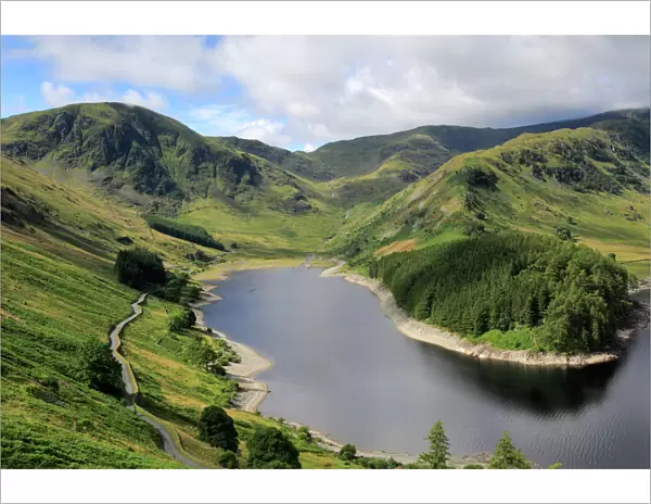 Summer view over Haweswater reservoir, Mardale valley, Lake District National Park