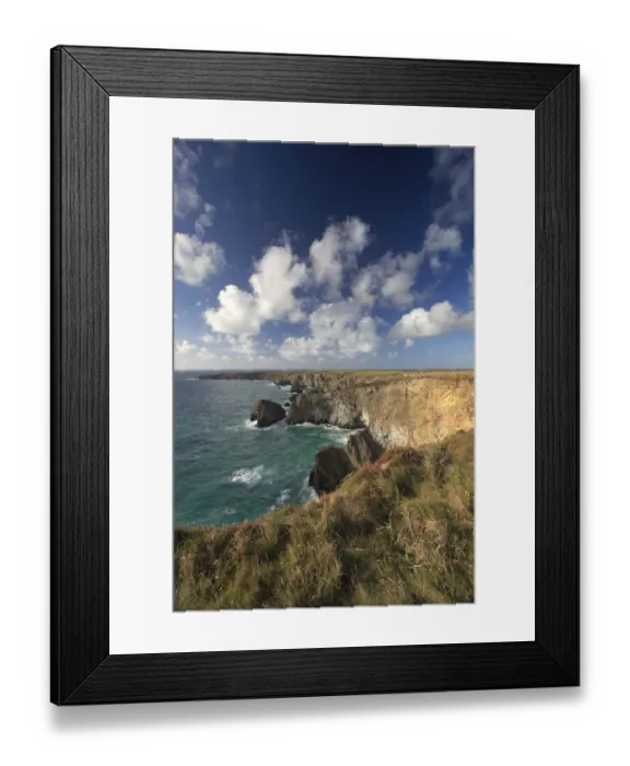Framed Print : Summer, Bedruthan Steps sea stacks, Carnewas Framed Print : Summer, Bedruthan Steps sea stacks, Carnewas